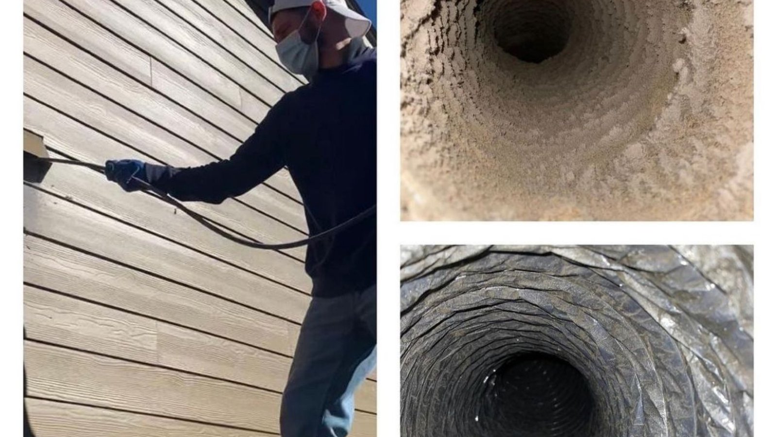 Air duct cleaning before and after